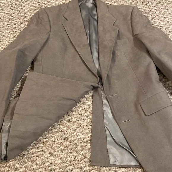 Christian Dior Men's 39R Suede Suit Jacket Blazer Two Button Sport Coat Suede - Picture 16 of 16